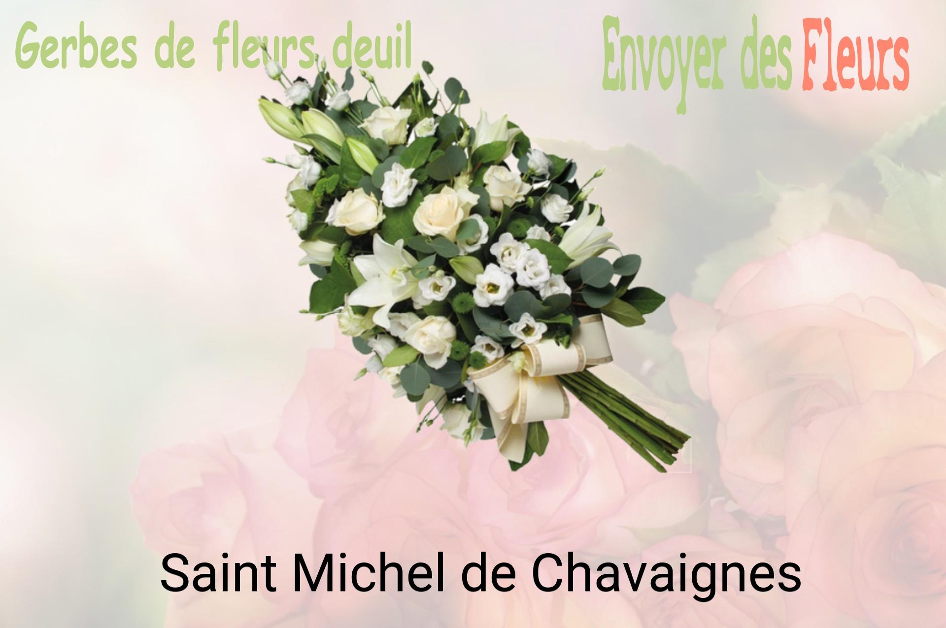 Gerbe de fleurs de deuil livrée à Saint-Michel-de-Chavaignes